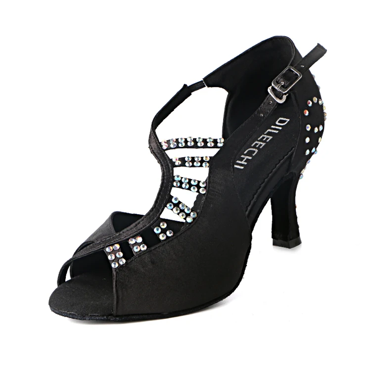 Dileechi Туфли для латинских танцев женская обувь Сальса Танцы обувь бальная танцевальная обувь каблук 85 мм/75 мм