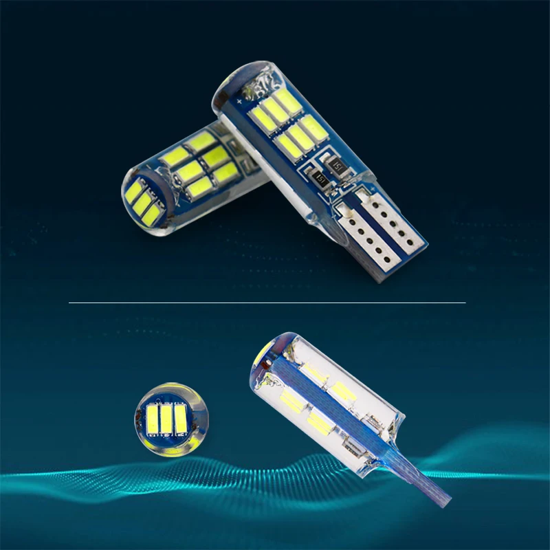 2 шт. Автомобильные светодиодные лампы T10 W5W 194 12 в 3014 15 SMD|Сигнальная лампа| |