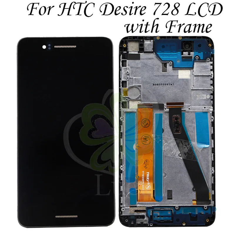 Pantalla táctil LCD de 5,5 "para HTC Desire 728, montaje de