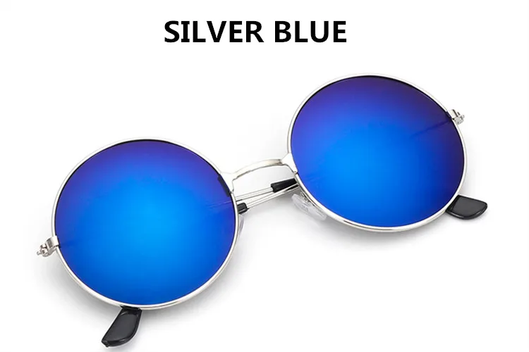 Mirrored Retro Round Sunglasses Men Women Brand Designer Female Male Sun Glasses Men's Women's Vintage Glasses