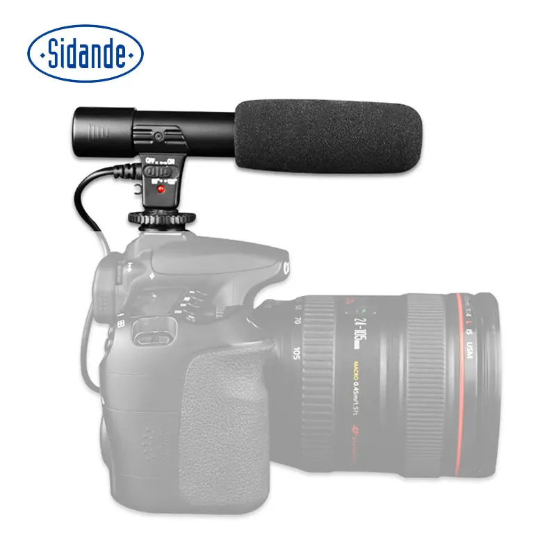 

Sidande Professional Studio/Stereo Shotgun Recording 3.5mm Microphone/Microfone for CANON NIKON PENTAX Digital Video SLR Camera