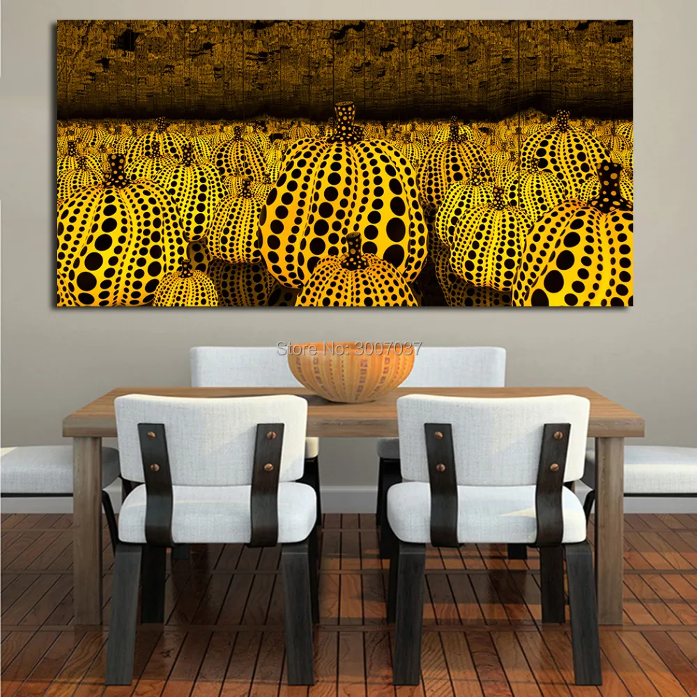 Yayoi Kusama Eternal Love I have for the Pumpkins 100% ручная роспись маслом на холсте настенная живопись