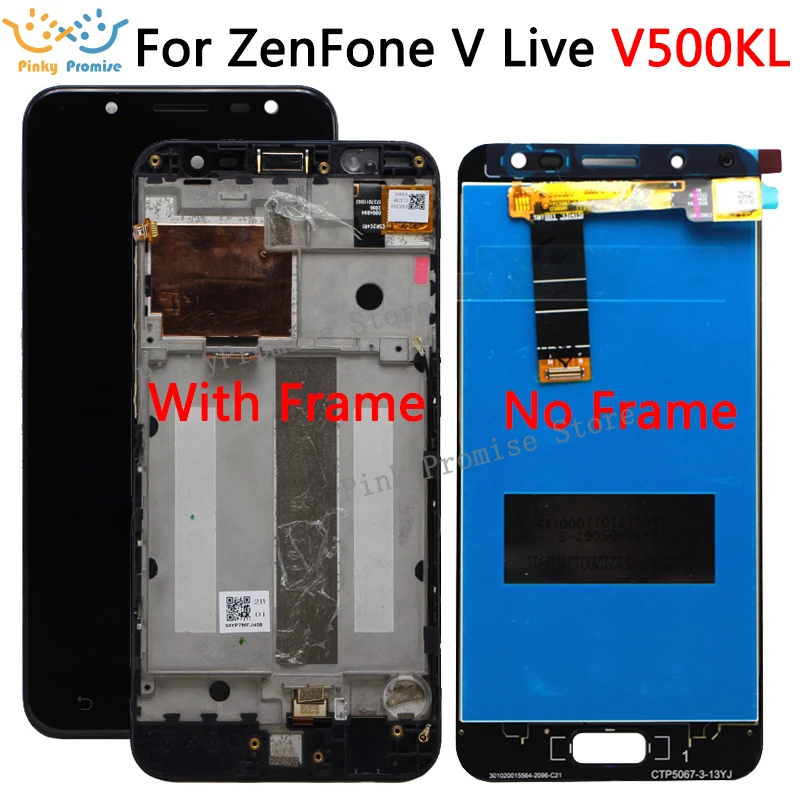 

For Asus ZenFone V Live V500KL LCD Display Touch Screen Digitizer Assembly With Frame Free Tools
