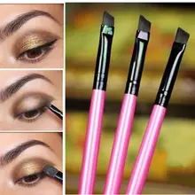 3 Pc New Fashion 2017 Brush Eyeliner Eyebrow Brush Makeup Brushes Tool Angled Beauty