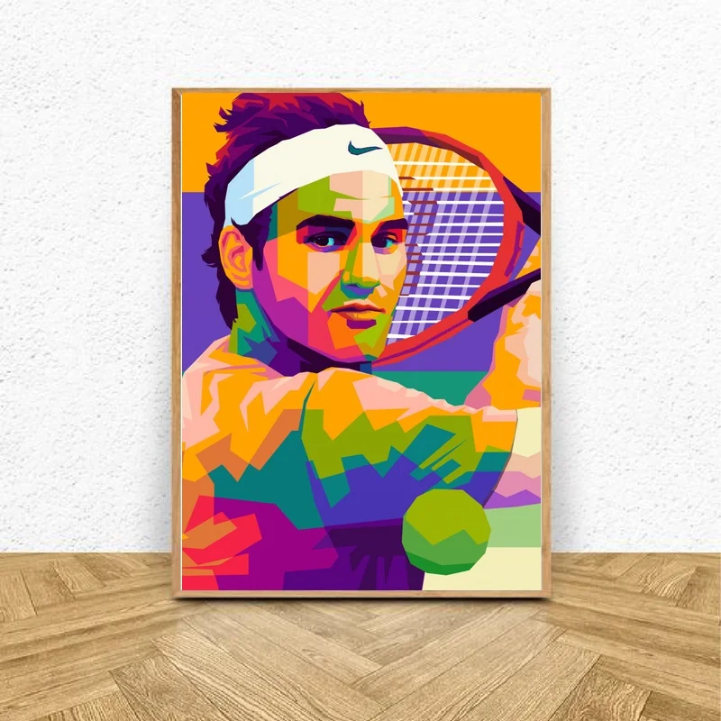 Roger Federer художественный холст картина для гостиной домашний декор|Рисование и