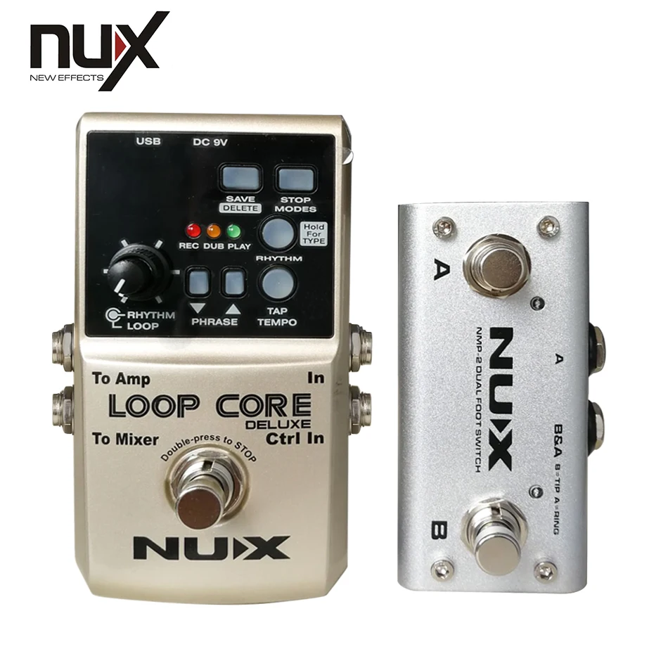 NUX Loop Core Deluxe 24 битная педаль петлителя loop фраз до 8 часов битное высокое качество