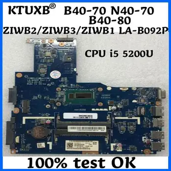 

KTUXB ZIWB2/ZIWB3/ZIWB1 LA-B092P motherboard for Lenovo B40-70 N40-70 B40-80 notebook motherboard CPU i5 5200U 100% test work