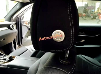 

Chrome Matt Pillow Headrest Adjust Button cover Trims 4pcs for Mercedes Benz E Class W213 2016 2017