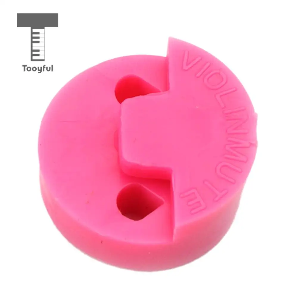Tooyful Durable Rubber Violin Mute Sordine Silencer Pink DIY String Instrument Accessory for Violinist Beginner