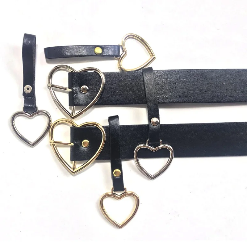 black belt with heart buckle