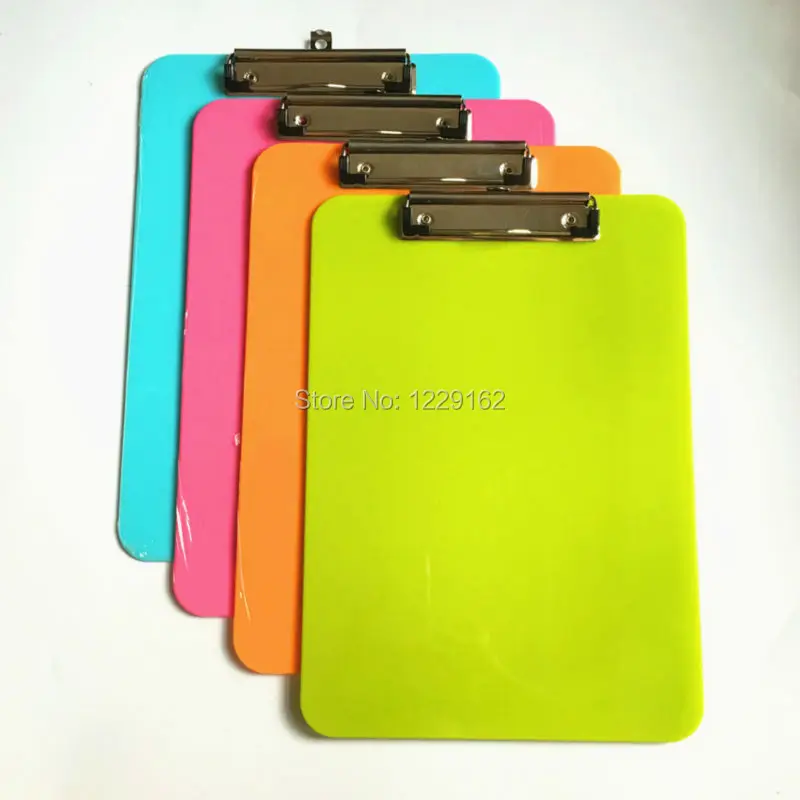 

Multicolor A4 plastic clip board portable file clipboard with hook Cute writing pad for gift office supplies/ stationery