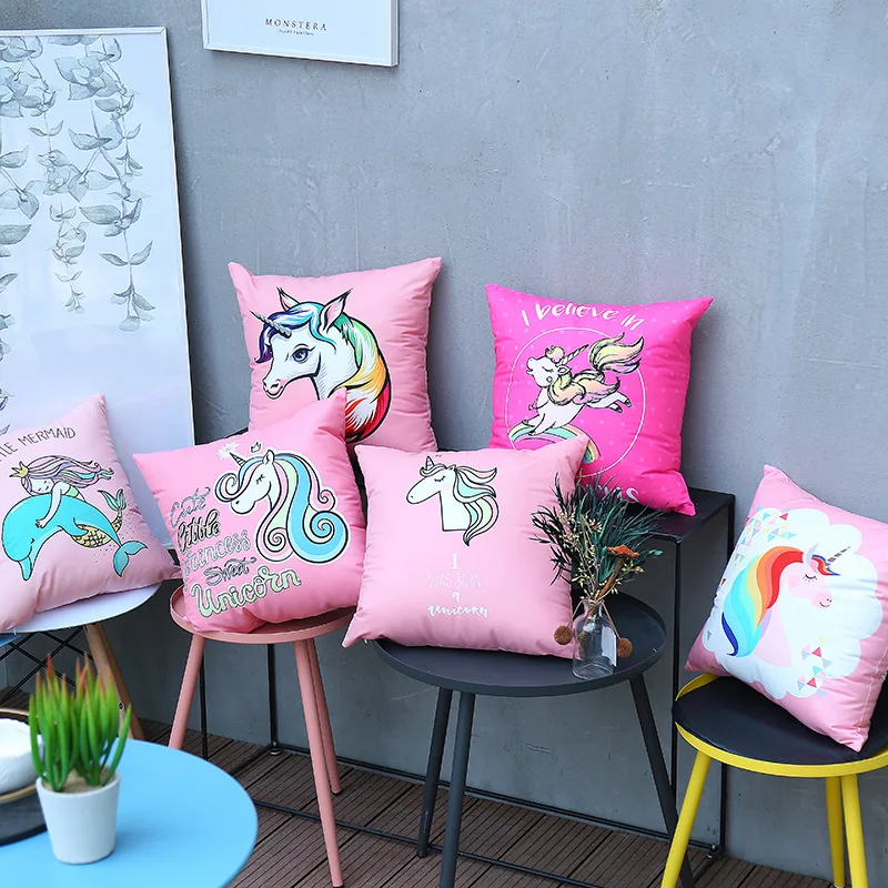 Unicornio Pillow Case Unicorn Party Decoration for Home Christmas Baby Shower Birthday Decorations Kids Favors | Дом и сад