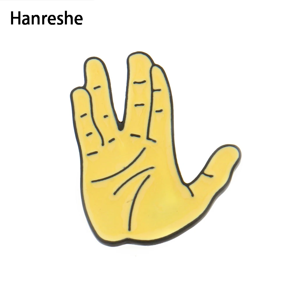 

HANRESHE Star Trek brooch Enamel Pin buckle Cartoon Metal Brooch for Coat Bag Pin Badge Jewelry Gift for Kids