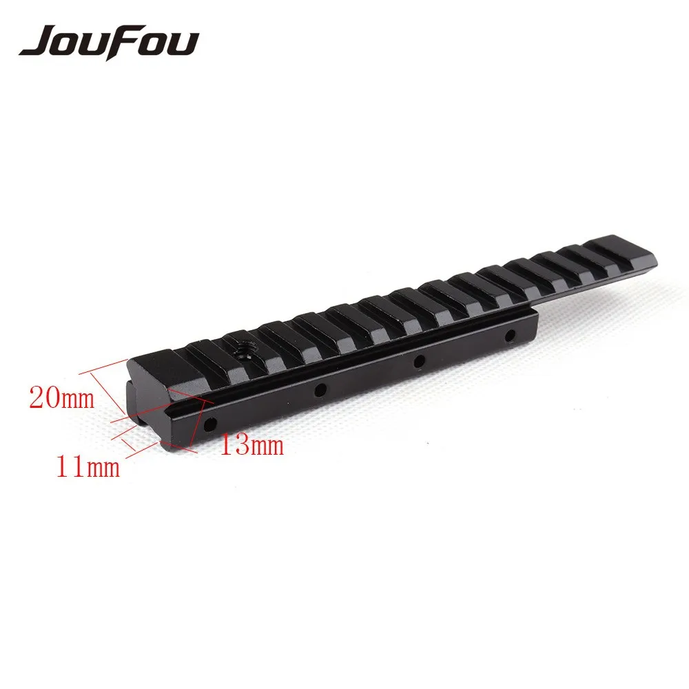 JouFou High quality Dovetail Weaver Picatinny Rail Adapter 11mm to 20mm Tactical Scope Extend Mount Adapter for Hunting (3)
