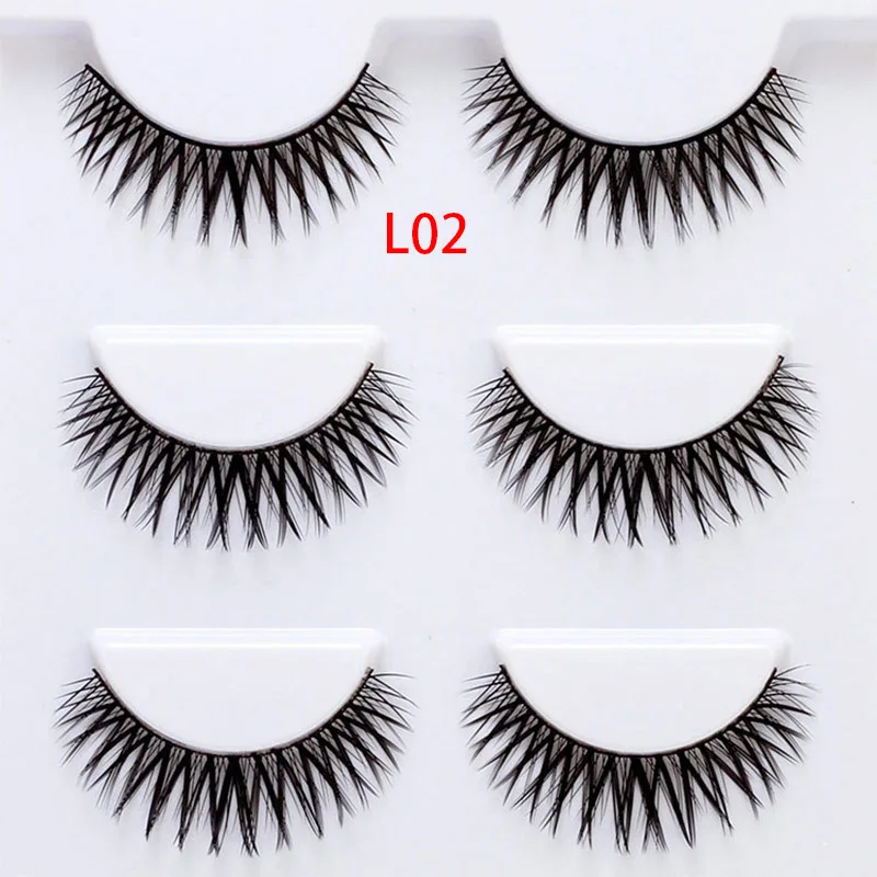 

3 pairs/set 20 different kinds 3D handmade mink lashes real mink false eyelash 3D strip thick fake eyelashes magnetic eyelashes