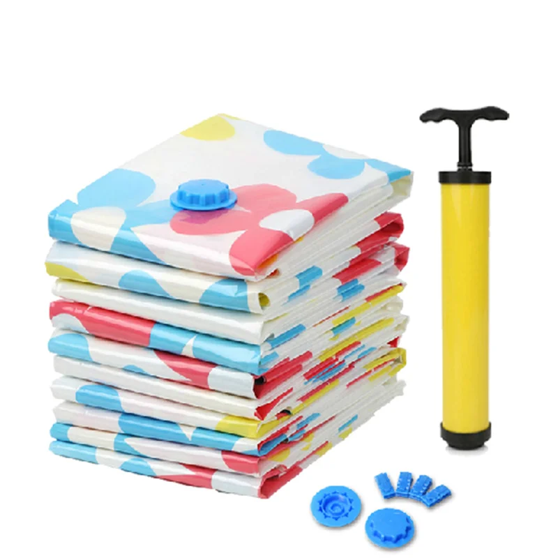 11pcs E Saving Storage Bags Vacuum Seal Hand Pump E Saving Storage Bags Vacuum Seal Hand Pump Clothes Bedding Compressed Organizer Package Bag S M L In Baskets From Home Garden On