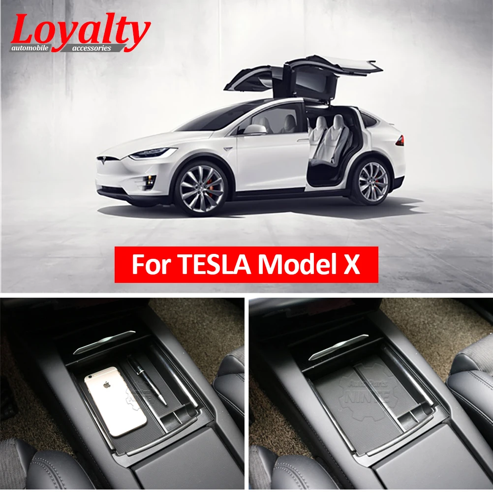 Loyalty ABS Chrome for Tesla Model X 2016 2017 2018 Center Armrest Tray
