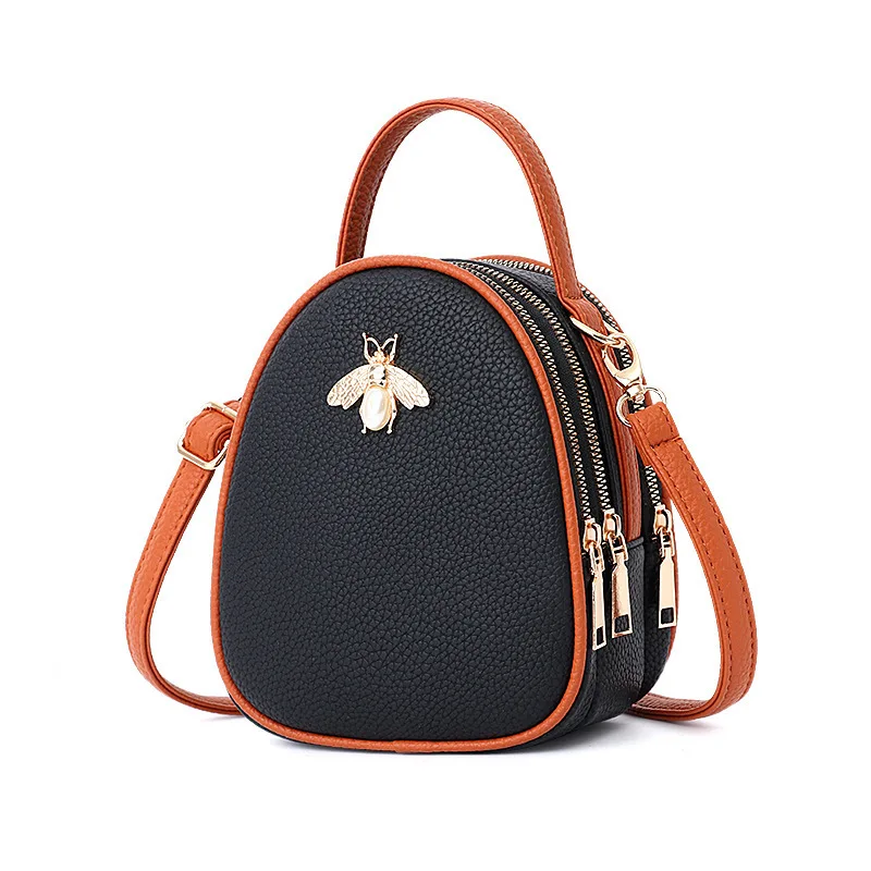 Сумки через плечо для женщин Роскошные кожаные сумки женские сумки Дизайнерские летние маленькие дамские сумки - Цвет: Black 2