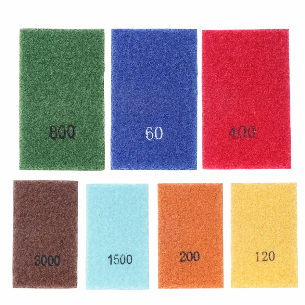 BENGU Electroplated Diamond Hand Polishing Pad Strip 60 3500 Grit Hook