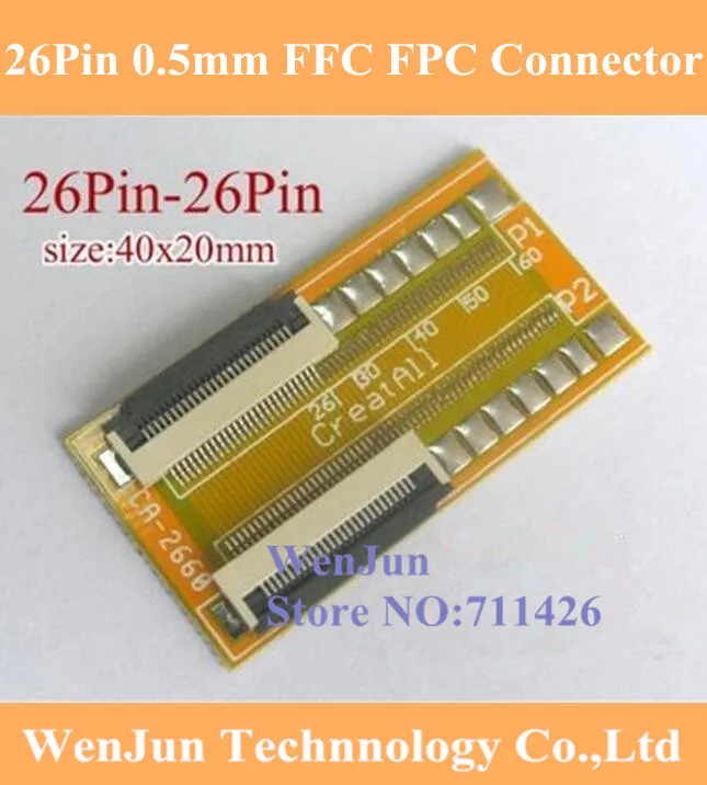 50pins to 50pins 0.5mm FFC FPC Extension Adapter Board 20mm Flat flexible Cable