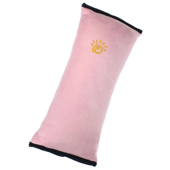 Для маленьких детей Защитный ремень автомобильные ремни безопасности Подушка защита Наплечная Подушка автомобильный мягкий подголовник ремень безопасности подушка для шеи CarStyling - Цвет: Розовый