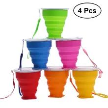 4 шт складная бутылка для воды креативная практичная многофункциональная силиконовая бутылка для воды