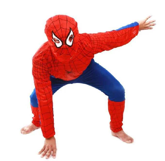 Для маленьких мальчиков, одежда, костюм для Хэллоуина для детей, костюм Человека-паука, костюм вечерние Ретро супергероев Косплэй костюм для девочек детская одежда