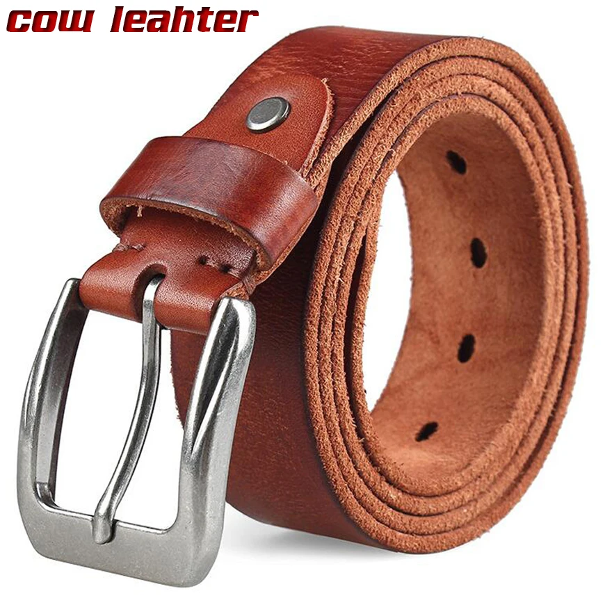 2018 Full Grain Real Cow Leather Belts for Men Fashion Cowhide Belt Men