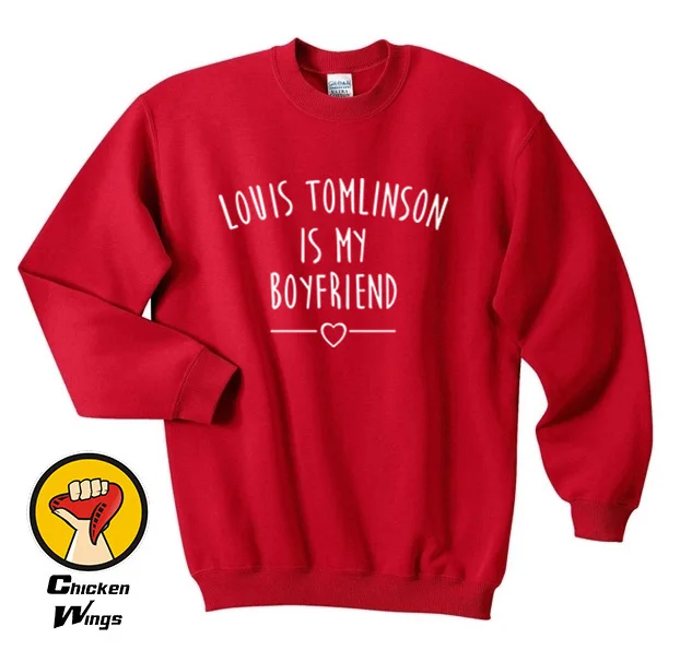 Louis Tomlinson is my boyfriend shirt Quote shirt Fashion Blogger Hipster Top Crewneck Sweatshirt Unisex More Colors XS - 2XL