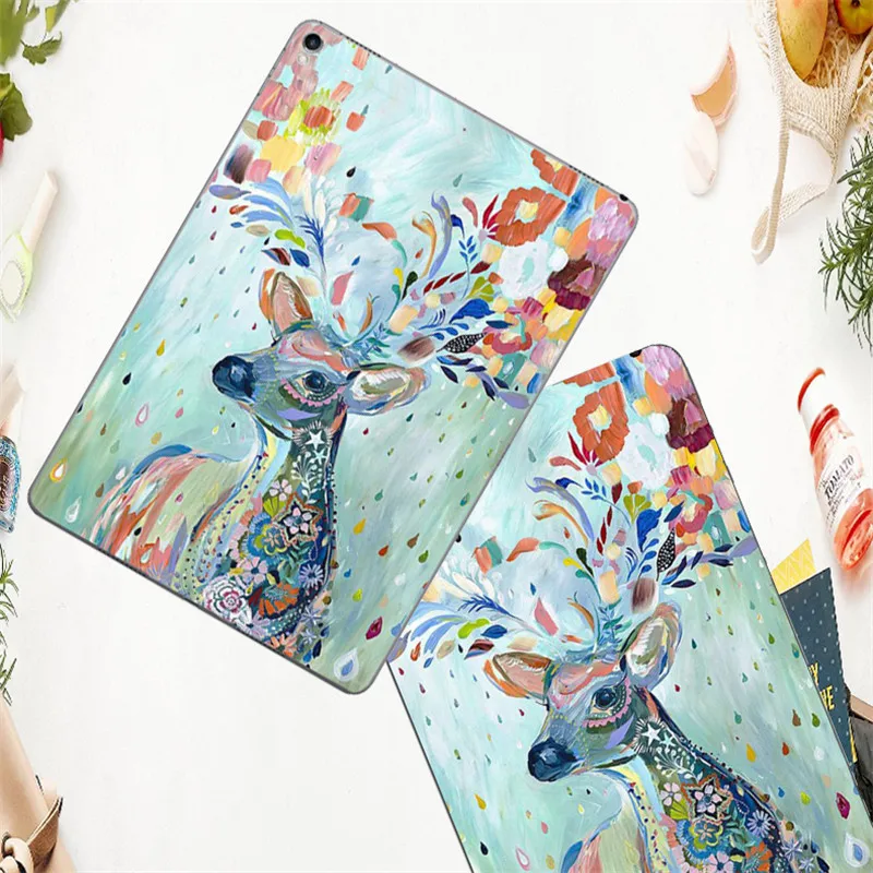 

Colorful Painted Thin Tablet Cover For iPad 9-f-7 iPad Model A1474 1475 For iPad Air 2 2018 9.7 Silicone TPU Custom DIY Case