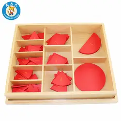 Монтессори математика обучения раннего детства Развивающие деревянные игрушки вырез помечены доля кругов (1-10)