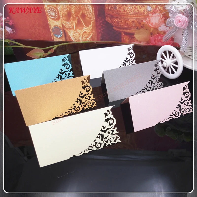 

50 Pcs Guests Name Place Invitation Table Card Wedding Favor Decoration Laser Cutting Party Seating Card Table Cards 6ZZ13