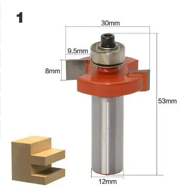 1 шт. 12 мм хвостовик угловая круглая бухта коробка маршрутизатор бит дерево триммер очистка заподлицо отделка фреза по дереву для соединения шип-паз резак инструменты фрезы - Длина режущей кромки: NO 1