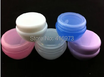 

500pcs/lot 20ml mushroom shape plastic cream jar 20g round PP jar for sample sack packing