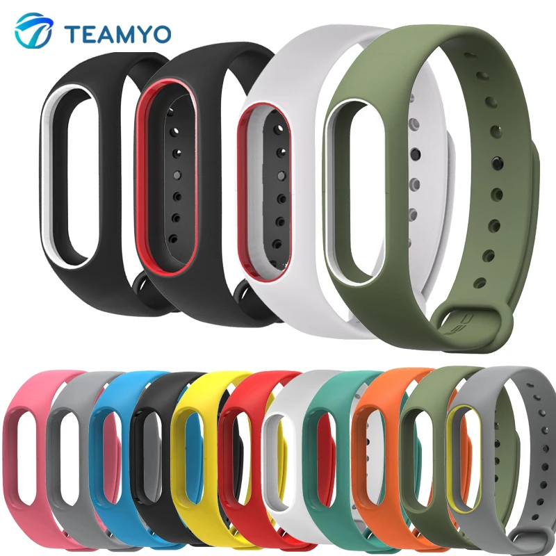 Силиконовый ремешок для Xiaomi mi 2 браслета Band цветной сменный смарт браслет band
