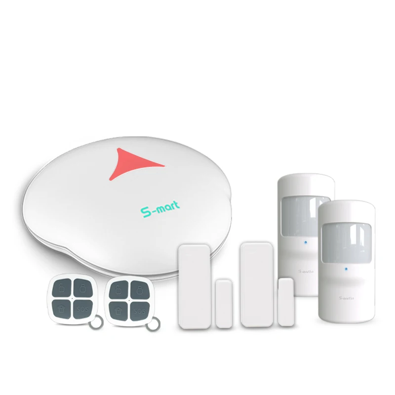 

433mhz Wifi/PSTN home security alarm system support smart function self -checking door /windows status Russian menu