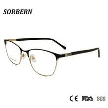 SORBERN модная оправа для очков, полная оправа, оптическая оправа, очки для женщин, стразы, оправа для очков, lunetes De Vue Femme