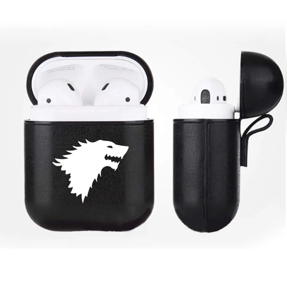 SingFly Игра престолов Eddard Старк PU кожаный кейс для bluetooth гарнитуры Apple AirPods защитный
