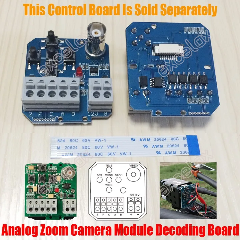 Analog zoom camera module decoding board_2