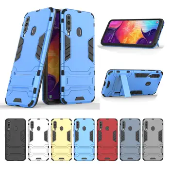 

50pcs/lot Hybrid 2 in 1 Hard PC +TPU Back Case For Samsung A10 A30 A20 A40 A50 A60 A70 A40S M10 M20 M30 Stand Flexible Armor