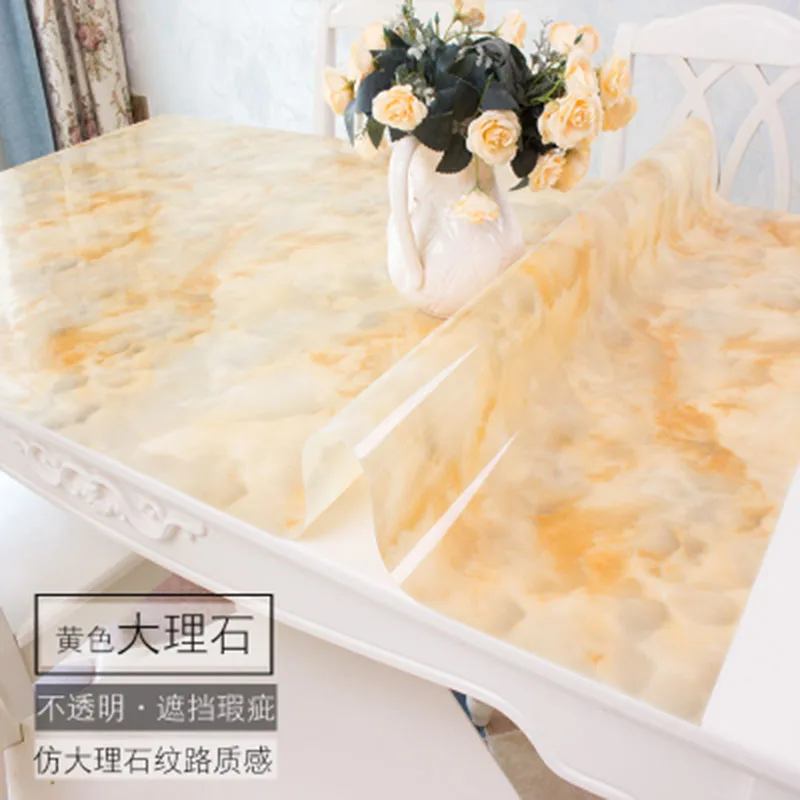  High quality tablecloth printing Pvc soft glass cheap table mat kitchen oven waterproof D' water fo