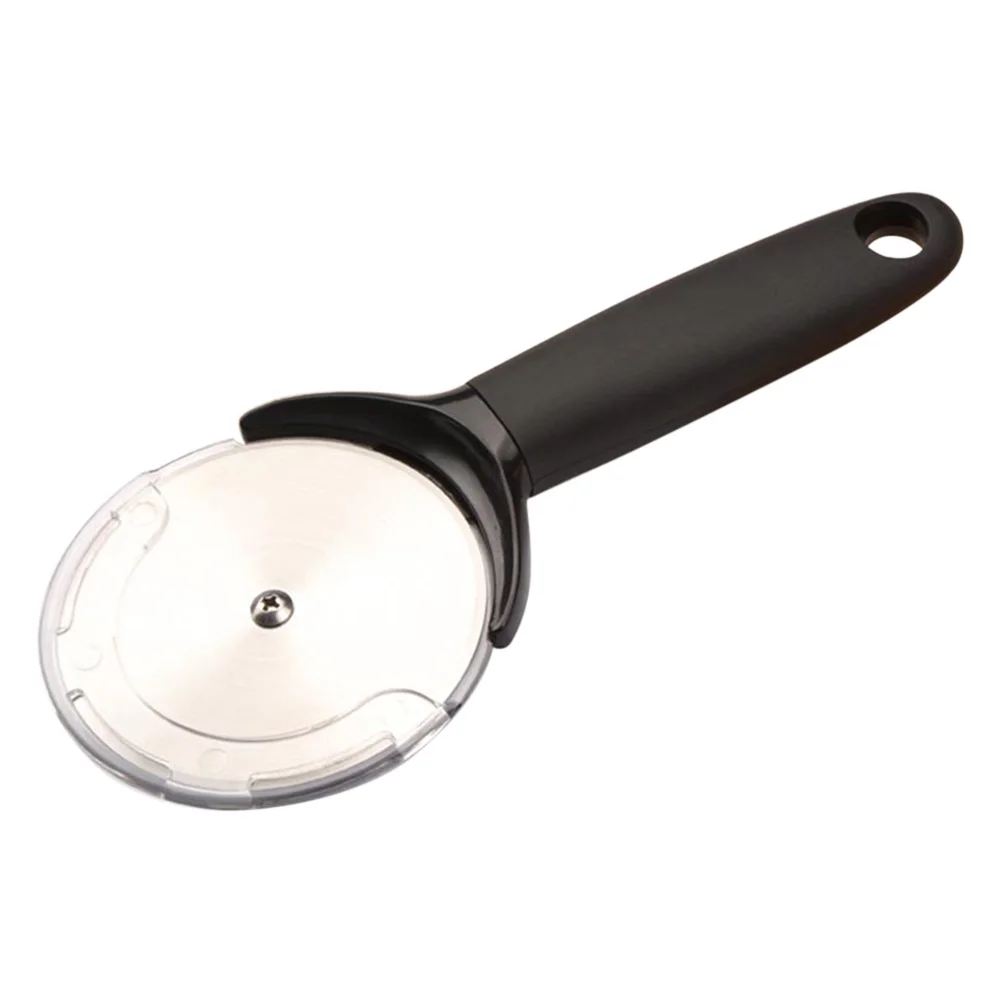 

Stainless Steel Pizza Cutter with Cover TPR Handle Home Kitchen Pastry Dough Cut Tool Hot Sale