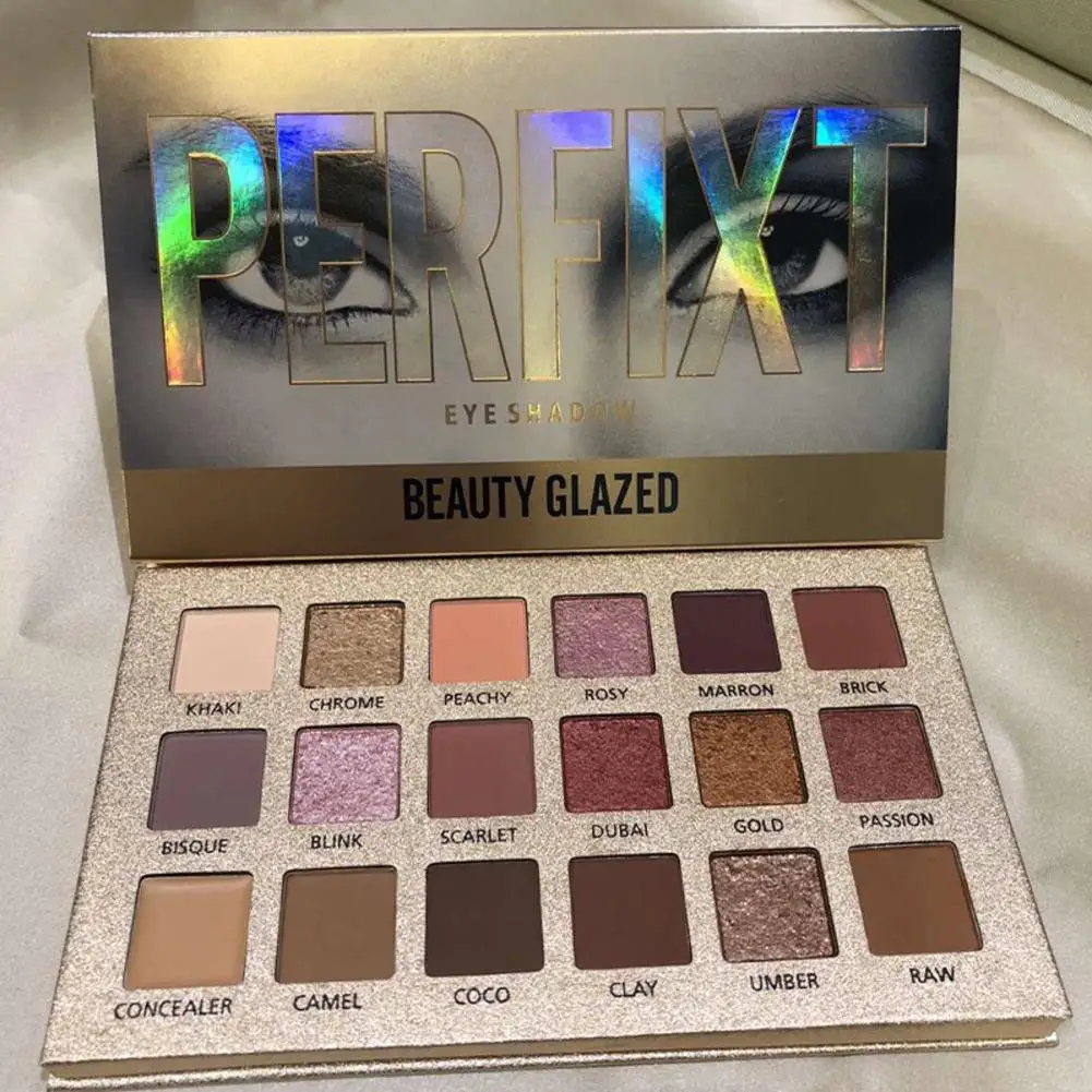 

18 colors pigment eyeshadow Nude make up eye shadow palette Long-lasting Smoky Eye Shadow Waterproof glitter eyeshadow