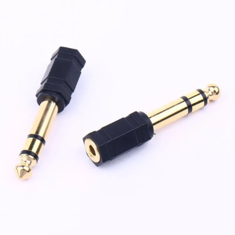 6.5mm Male to 3.5mm Female Convertor Adapter Connector GoldPlated (3)