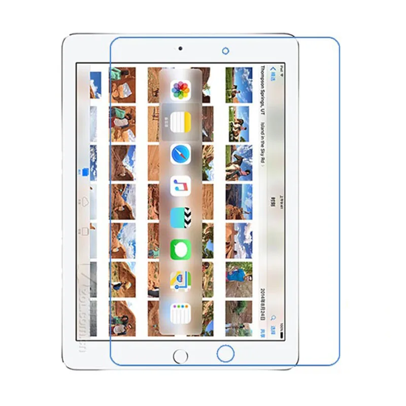 

For iPad Pro 9.7 ( New 2016 Clear Glossy LCD Screen Protector Protective Film For iPad Air 3) + Alcohol Cloth + Clean Cloth