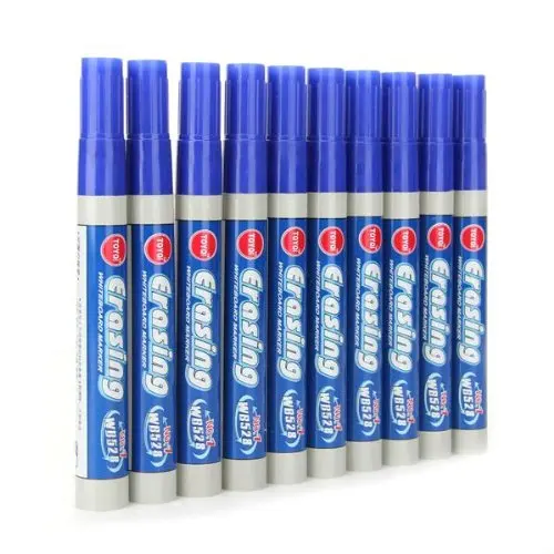 5 пачек 10 шт маркерная ручка для стеклянной доски стираемая с синими чернилами офисная