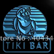 LB741-Parrot Pub Tiki пивной бар дисплей светодиодный неоновый свет знак