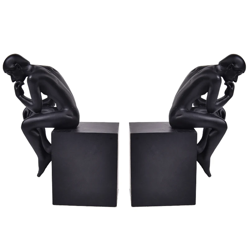 

stand books by black study decoration home soft decorative bookcase thinking character decor Statue decorations factory outlets