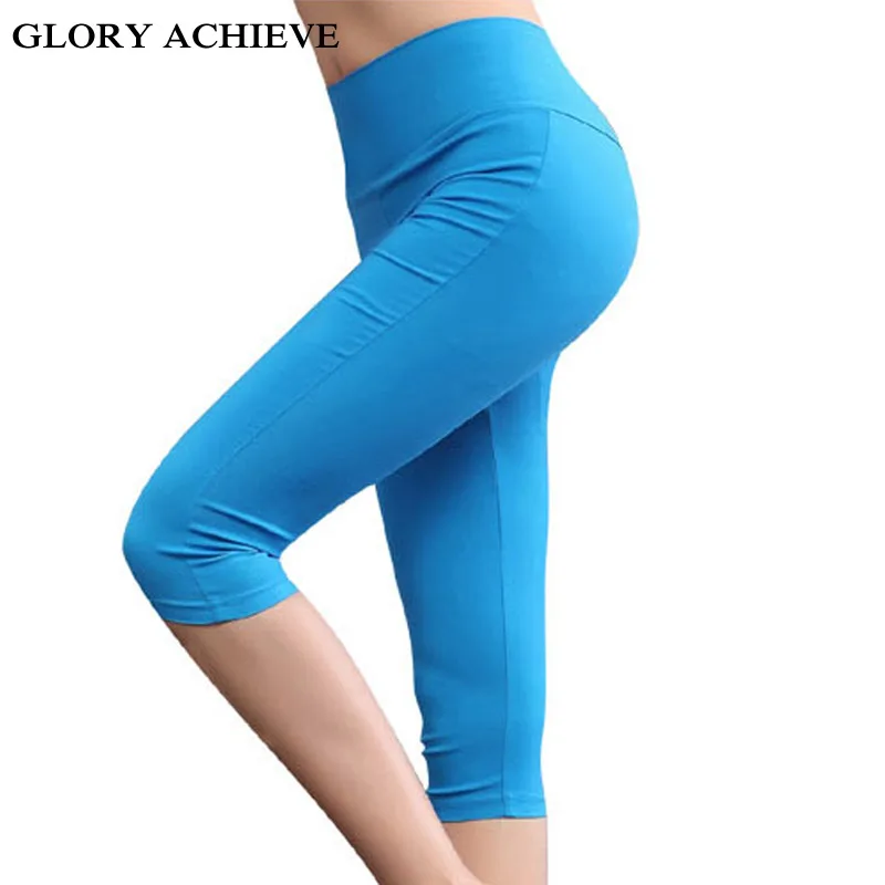 

Plus Size 3XL Women Thin Capris Pants 2018 Summer Slim Waist Candy Color stretch Leggings Capris Fashion Pencil Pants For Female