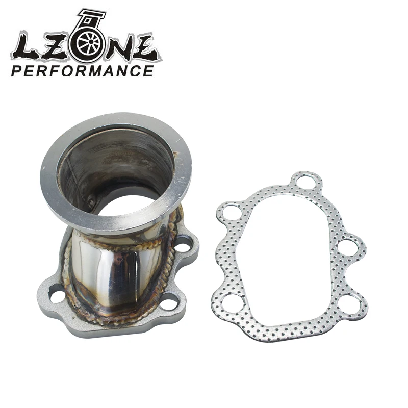 

LZONE - Stainless Steel Adapter for T25 T28 GT25 GT28 2.5" 63mm V-band Clamp Flange Turbo Down Pipe Adapter JR4833